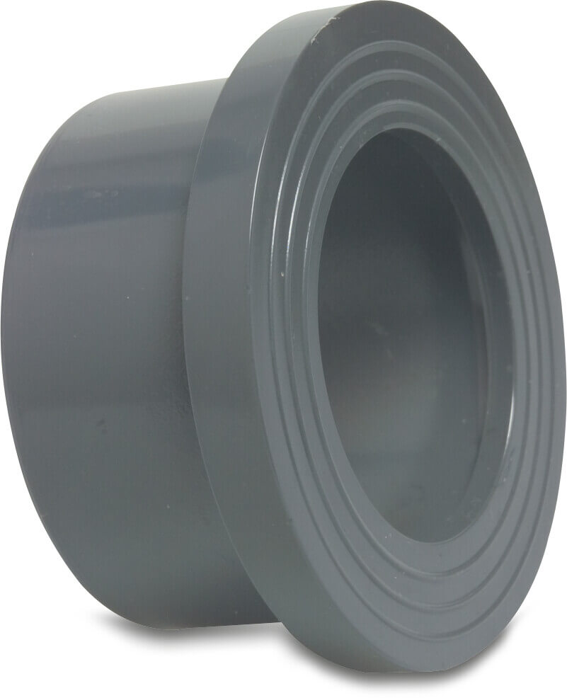 Profec Stub flange PVC-U 250 mm glue socket 10bar DN225 grey PN10 WRAS